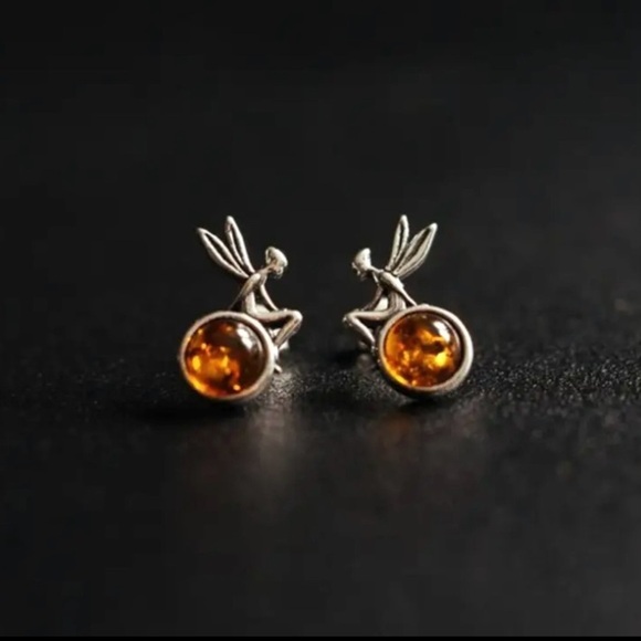 ✨Free People Aine Petite Pixie Amber Color Earrings - Picture 4 of 7